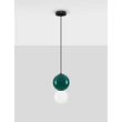 Pendul NovaLuce NOESIS metal, sticla, negru, verde, LED, 6W, 360lm, 3000K - NL-9009197