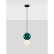 Pendul NovaLuce NOESIS metal, sticla, negru, verde, LED, 6W, 360lm, 3000K - NL-9009197