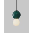 Pendul NovaLuce NOESIS metal, sticla, negru, verde, LED, 6W, 360lm, 3000K - NL-9009197