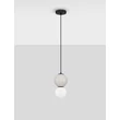 Pendul NovaLuce NOESIS metal, sticla, negru, gri, LED, 4W, 240lm, 3000K - NL-9009198