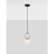 Pendul NovaLuce NOESIS metal, sticla, negru, gri, LED, 4W, 240lm, 3000K - NL-9009198