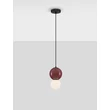 Pendul NovaLuce NOESIS metal, sticla, negru, rosu, LED, 4W, 240lm, 3000K - NL-9009199