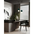 Pendul NovaLuce NOESIS metal, sticla, negru, verde, LED, 4W, 240lm, 3000K - NL-9009201