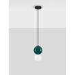 Pendul NovaLuce NOESIS metal, sticla, negru, verde, LED, 4W, 240lm, 3000K - NL-9009201