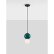 Pendul NovaLuce NOESIS metal, sticla, negru, verde, LED, 4W, 240lm, 3000K - NL-9009201