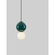 Pendul NovaLuce NOESIS metal, sticla, negru, verde, LED, 4W, 240lm, 3000K - NL-9009201