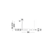 Pendul NovaLuce PALO metal, sticla, auriu, multicolor, LED, 28W, 1680lm, 3000K - NL-9009203