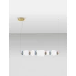 Pendul NovaLuce PALO metal, sticla, auriu, multicolor, LED, 28W, 1680lm, 3000K - NL-9009203