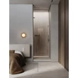 Aplica de perete pentru baie NovaLuce ORBIQUE porcelan, sticla, maro, alb, G9, IP44 - NL-9009210