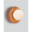 Aplica de perete pentru baie NovaLuce ORBIQUE porcelan, sticla, maro, alb, G9, IP44 - NL-9009216