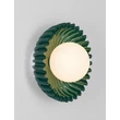 Aplica de perete NovaLuce PETEL ceramic, sticla, verde, opal, G9 - NL-9009217