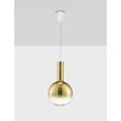 Pendul NovaLuce NOSTOS metal, sticla, alb, auriu, LED, 8W, 3000K, 400Lm - 9009221