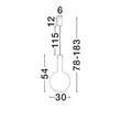 Pendul NovaLuce NOSTOS metal, sticla, alb, maro, LED, 8W, 3000K, 440Lm - 9009223