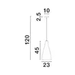 Pendul NovaLuce LIVTAR metal, sticla, alb, E27 - NL-9009232