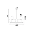 Pendul NovaLuce BALOR metal, sticla, auriu, alb, G9 - NL-9009245