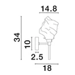 Aplica de perete NovaLuce ODELLE metal, sticla, auriu, chihlimbar, E14 - NL-9009256