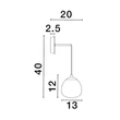 Aplica de perete NovaLuce THE EGG metal, sticla, auriu, alb, G9 - NL-9009262