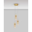 Pendul NovaLuce NORMA metal, sticla, chihlimbar, auriu, LED, 21W, 3000K, 1470Lm - 9009265