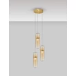 Pendul NovaLuce NORMA metal, sticla, chihlimbar, auriu, LED, 21W, 3000K, 1470Lm - 9009265