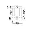 Pendul NovaLuce NORMA metal, sticla, chihlimbar, auriu, LED, 35W, 3000K, 2450Lm - 9009266