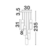 Pendul NovaLuce NORMA metal, sticla, chihlimbar, auriu, LED, 49W, 3000K, 3430Lm - 9009267