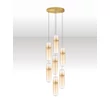 Pendul NovaLuce NORMA metal, sticla, chihlimbar, auriu, LED, 49W, 3000K, 3430Lm - 9009267