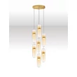 Pendul NovaLuce NORMA metal, sticla, chihlimbar, auriu, LED, 49W, 3000K, 3430Lm - 9009267