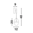 Aplica de perete NovaLuce EGNA metal, sticla, negru, auriu, alb, transparent, LED, 3000K, 13W, 1420lm - 9009282