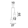 Aplica de perete NovaLuce EGNA metal, sticla, negru, auriu, alb, transparent, LED, 3000K, 24W, 2700lm - 9009283