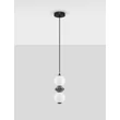 Pendul NovaLuce PALLINA metal, sticla, negru, alb, LED, 10W, 600lm, 3000K - NL-9009300