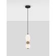 Pendul NovaLuce PALLINA metal, sticla, negru, alb, LED, 12W, 720lm, 3000K - NL-9009301