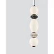 Pendul NovaLuce PALLINA metal, sticla, negru, alb, LED, 14W, 840lm, 3000K - NL-9009302