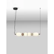 Pendul NovaLuce PALLINA metal, sticla, negru, alb, LED, 28W, 1680lm, 3000K - NL-9009303