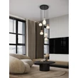 Pendul NovaLuce PALLINA metal, sticla, negru, alb, LED, 28W, 1680lm, 3000K - NL-9009305