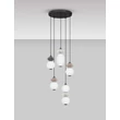 Pendul NovaLuce PALLINA metal, sticla, negru, alb, LED, 28W, 1680lm, 3000K - NL-9009305
