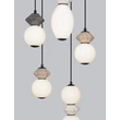 Pendul NovaLuce PALLINA metal, sticla, negru, alb, LED, 28W, 1680lm, 3000K - NL-9009305