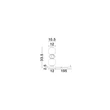 Veioza NovaLuce PALLINA metal, sticla, negru, alb, LED, 12W, 720lm, 3000K - NL-9009308