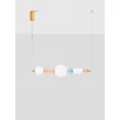 Pendul NovaLuce OBRIE metal, sticla, auriu, multicolor, LED, 28W, 1680Lm, 3000K - 9009352