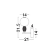Aplica de perete NovaLuce OBRIE metal, ceramic,sticla, bej, auriu, opal, LED, 6W, 3000K, 360Lm - 9009353