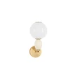 Aplica de perete NovaLuce OBRIE metal, ceramic,sticla, bej, auriu, opal, LED, 6W, 3000K, 360Lm - 9009353