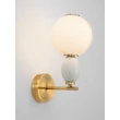 Aplica de perete NovaLuce OBRIE metal, ceramic,sticla, bej, auriu, opal, LED, 6W, 3000K, 360Lm - 9009353