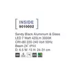 Decor exterior NovaLuce Inside metal, sticla, negru, LED, 3000K, 7W, 420lm, IP65 - NL-9010002