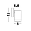 Aplica de perete exterioara NovaLuce Limbio plastic, sticla, alb, GU10, IP44 - NL-9010601