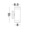 Aplica de perete exterioara NovaLuce Limbio plastic, sticla, alb, 2xGU10, IP44 - NL-9010621