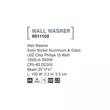 Decor exterior NovaLuce Wall metal, sticla, nichel, LED, 3000K, 15W, 1200lm, IP67 - NL-9011102