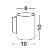 Aplica de perete NovaLuce DAZLE metal, alb, G9 - 9011330