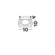 Spot incastrat NovaLuce EIRIAM metal, alb, GU10 - NL-9011363