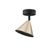 Plafoniera NovaLuce CONICO metal, negru, auriu, GU10 - NL-9011424