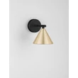 Aplica de perete NovaLuce CONICO metal, negru, auriu, GU10 - NL-9011426