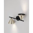 Aplica de perete NovaLuce CONICO metal, negru, auriu, GU10 - NL-9011428